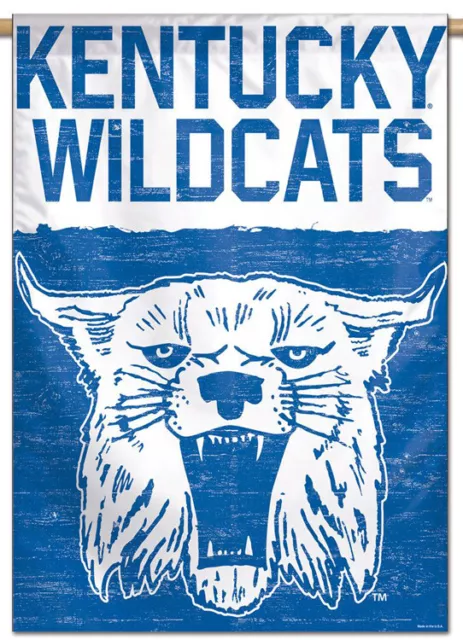 KENTUCKY WILDCATS Retro-1950s-Style Official NCAA Team Logo 28x40 WALL BANNER
