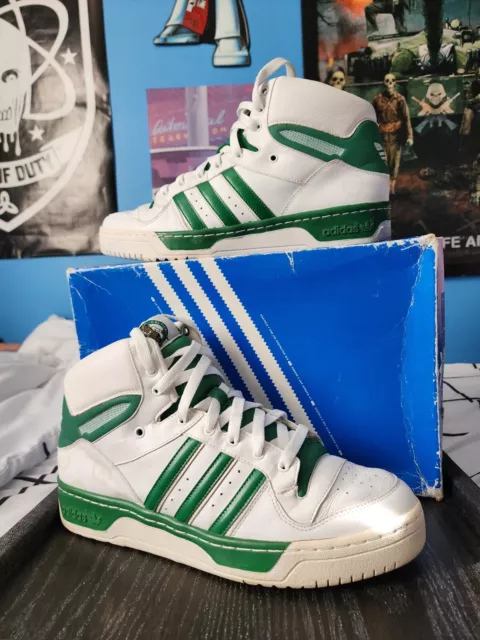 Vintage Adidas Attitude Hi NBA Boston Celtics White 2008 Mens 11 With Box