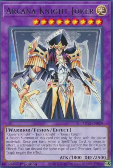 1X NM Arcana Knight Joker - KICO-EN029 - Rare 1st Edition yugioh