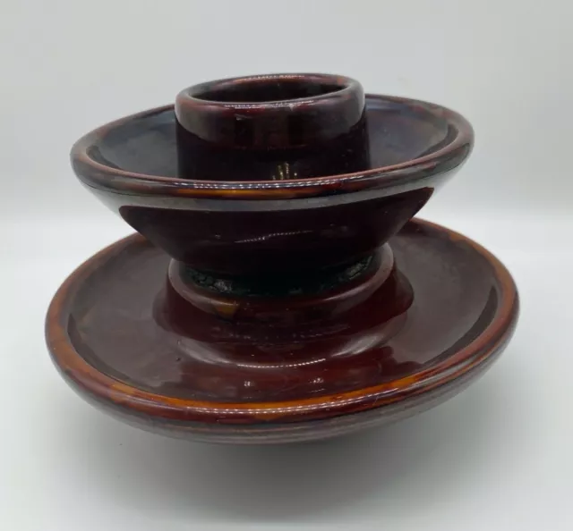 Vintage Large Brown LOCKE 1930 Porcelain/Ceramic High Voltage Insulator