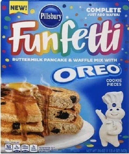 Pancake al latticello Pilsbury Funfetti ""Oreo"" & Waffle Mix pezzi biscotti 567 gr USA
