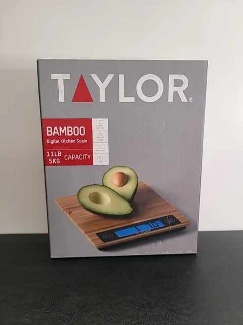Taylor 11lb Eco-Bamboo Platform Digital Food Scale( New Sealed Rough Box)