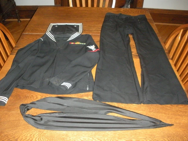 Pantalon Vintage US Navy - Taille 30x26 - Laine, Coupe Large - Occasion Bon état