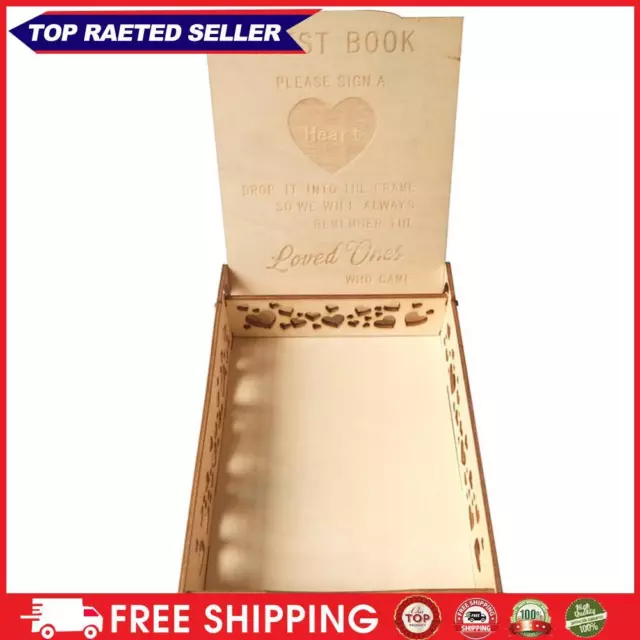 ∞ Wedding Signature Hearts Drop Box Rustic Sweet Guestbook Decor (JM01633)