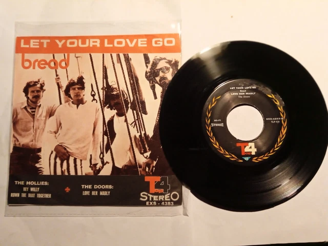 VERY RARE 7& THE DOORS love her madly / BREAD / HOLLIES orig 1971 IRAN