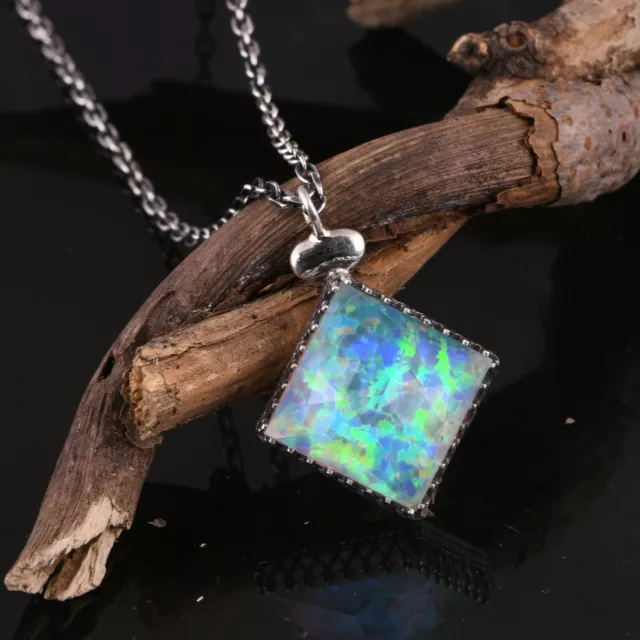 Fire Opal Sterling Silver Handcrafted Necklaces & Pendants Gift Jewelry Items