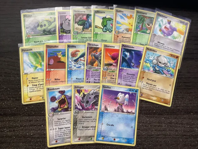 Lot 17 Cartes Pokémon Bloc Ex Gardiens De Cristal Occasion Cos/Uncos/Rares