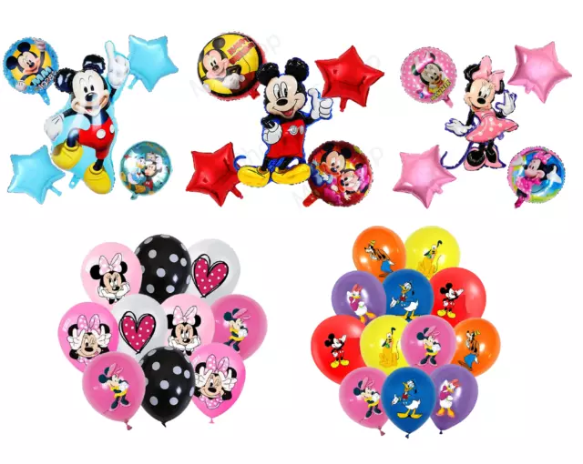 Mickey minnie Mouse Balloons Foil latex set Kids theme Birthday Party Decoration