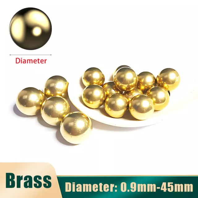 Precision Brass Solid Balls Bearing Balls Dia 0.9mm-45mm Brass Beads Smooth Ball