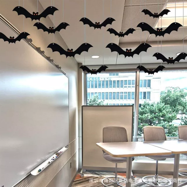 Halloween Hanging Bats Decoration Ceiling Hang Bats Wall Scary Guests Dead