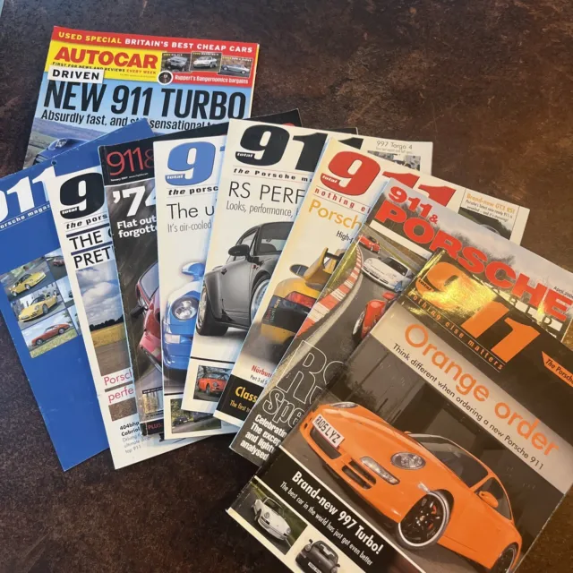 JOB LOT OF  Old Porsche Car Magazines, 7 Off & 1 Off Auto car
