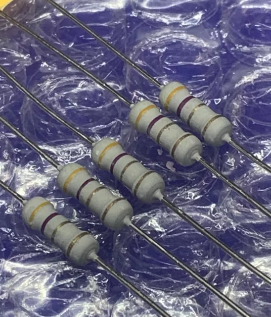 5 Resistenze metal oxide THT 4,7 ohm 1W ±5% Ø3,5x10mm ( 5 pezzi )
