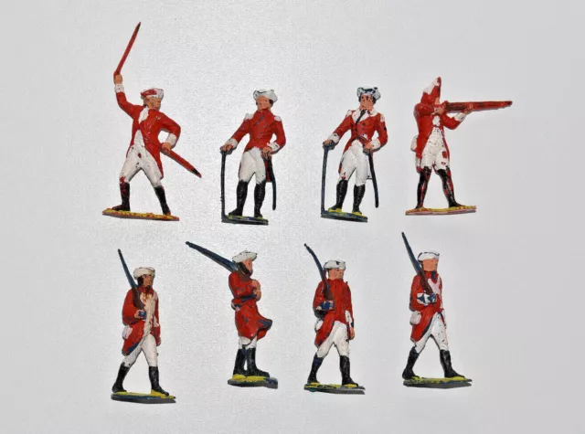 Vintage MARX AWI British Red coats Colonial Infantry Marines toy soldiers 1:32