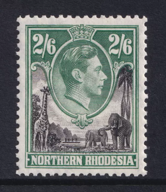 Northern Rhodesia KGVI 1938 2s6d Black Green Animals SG41 Mint MNH