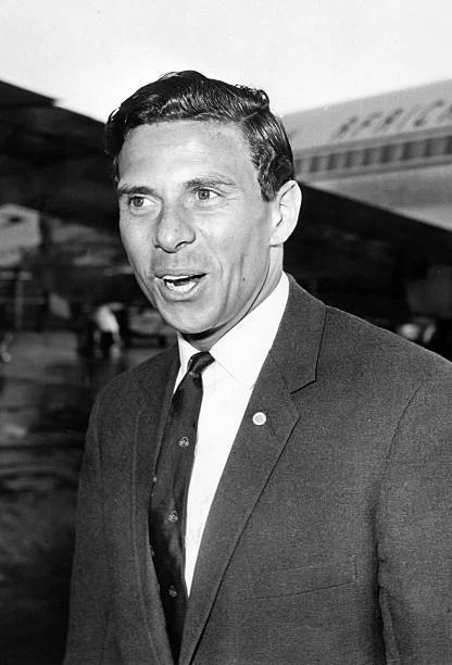 1963 GREAT BRITAIN’S Jim Clark arriving at London Airport Jim Clar- Old