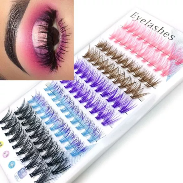 Grafting Professional Colorful Individual Cluster Lashes Makeup EyeLashes