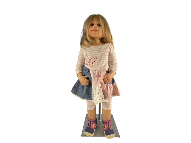 Poupée d'artiste poupée en porcelaine 62 cm. Ménage fumeur