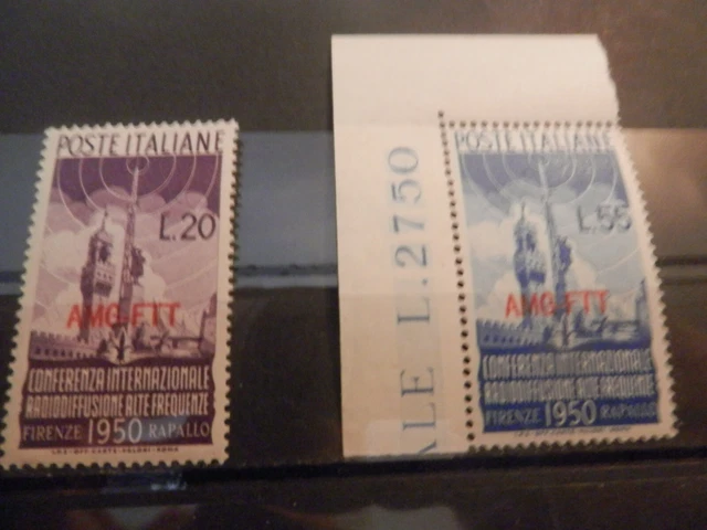 AMG Italy Trieste FTT 1950 Sc# 77 & 78    MNH VF