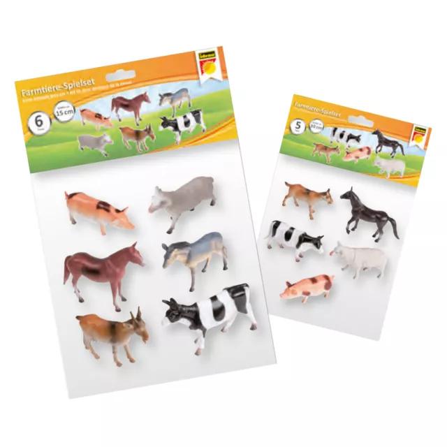 Spielset mit 11 Farmtieren Spielfiguren Bauernhof Tiere Tiersammlung Tierfiguren