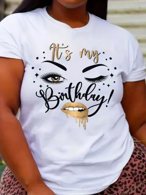 1X ❤️ Suzie's Closet Curve Plus Sassy " Happy Birthday " T-shirt Tee, Top, Tunic