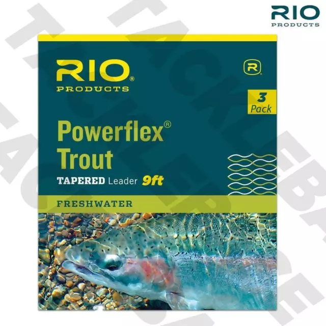 Rio Powerflex 9Ft Trout Fishing Tapered Leader 3 Pack - Fly Fishing