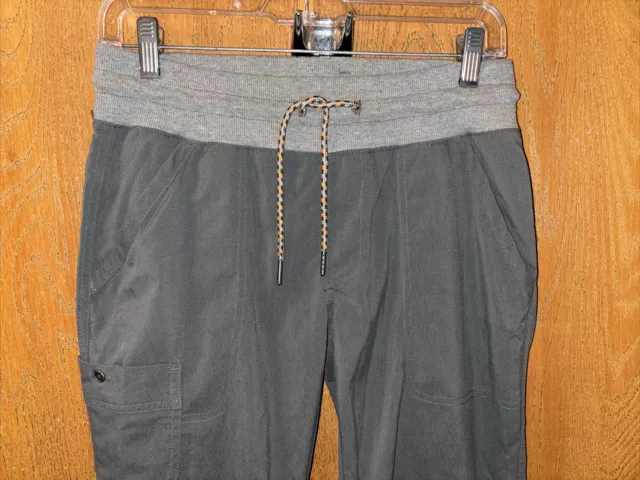 Columbia Women's Gray Cotton Blend Drawstring Capri Pants-Size Small-