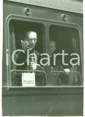 1935 GENOVA Cardinale Ildefonso SCHUSTER sul treno diretto a LOURDES *Fotografia