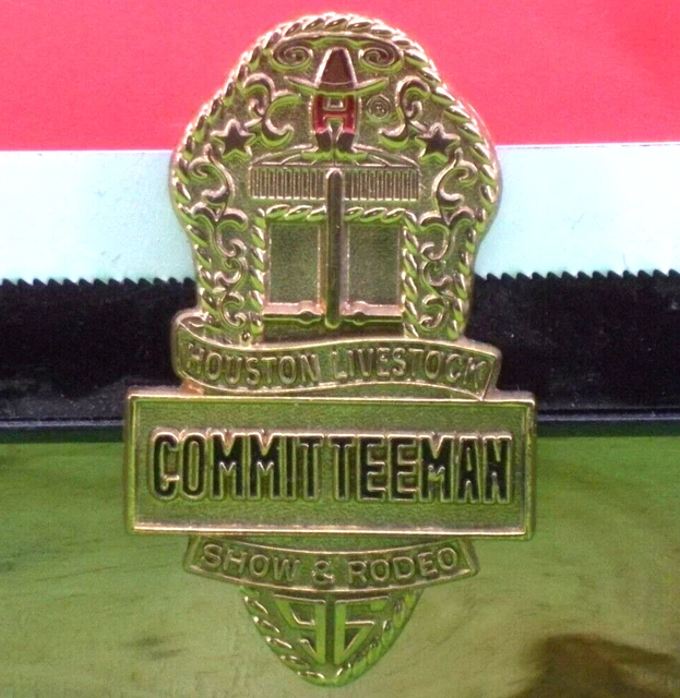 HOUSTON LIVESTOCK SHOW & RODEO 1996 *** Committeeman ** LAPEL / VEST PIN ***