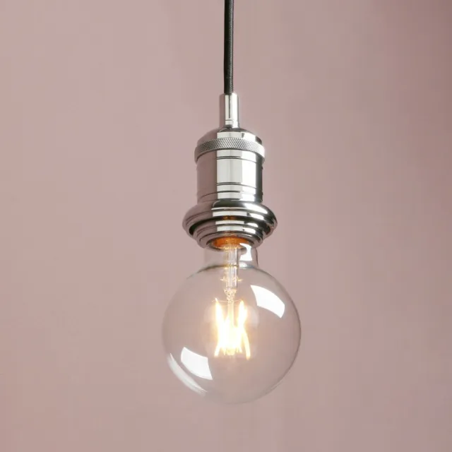 Lámpara colgante industrial desnuda E27 Edison retro loft luz colgante de techo