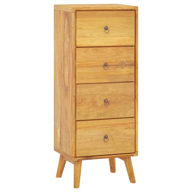 Vidaxl Cassettiera 40x30x100 cm in Legno Massello di Teak