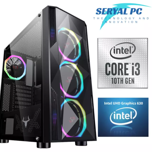 PC GAMING COMPUTER DESKTOP INTEL I3 10105 4.40GHz RAM 16 GB HD 1 TB WIN.11 WI-FI