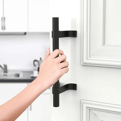 Nero in acciaio al carbonio-Paese Fienile Porta Scorrevole Maniglia vecchio vintage Hardware 