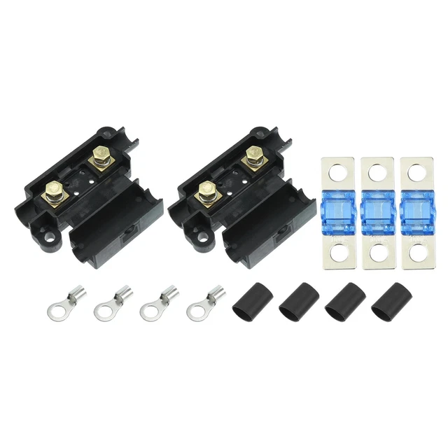 Ensemble 100A Fusible Trousse 2x ANS Support 3x 100 AMP Fusibles Batterie double