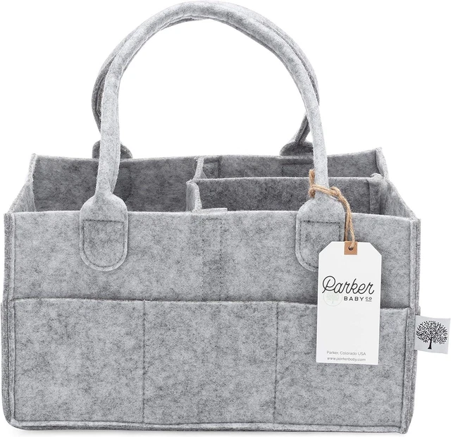 Parker Baby Diaper Caddy - Nursery Storage Bin And Car Organizer For Diapers And