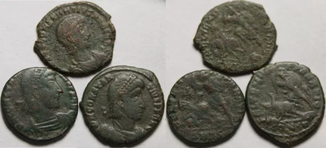 Lot genuine Ancient Roman coins/Constantius II/Constantius Gallus spearing enemy