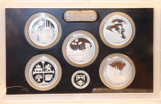 2019 US Mint Silver Quarters set COA America the Beautiful 25c ATB Original Plas
