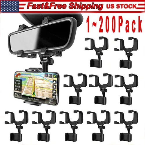 360° Car Rearview Mirror Phone Holder Universal Rotatable Car Phone Holder Lot