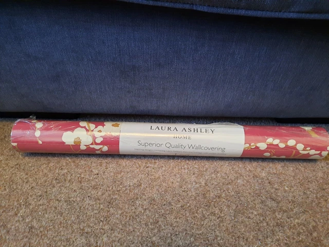 NEW Vintage Laura Ashley Wallpaper Lori Cranberry W067743-A/3