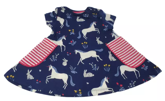 Ex Mini Boden Hotchpotch Navy Tunic Dress in Unicorn Design 2 - 12 yrs NEW 2