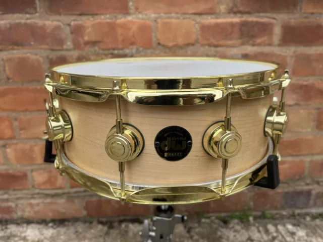 DW Craviotto 14x5.5” Solid Maple Snare Drum w/ Gold Hardware