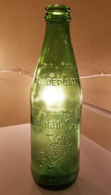 Vintage 1960's No Deposit MOUNTAIN DEW Bottle HILLBILLY 10oz