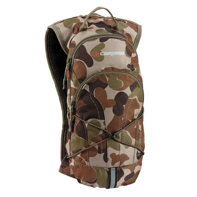 Caribee Quencher 2L Hydration Water Pack Auscam Camouflage Backpack Active Hike