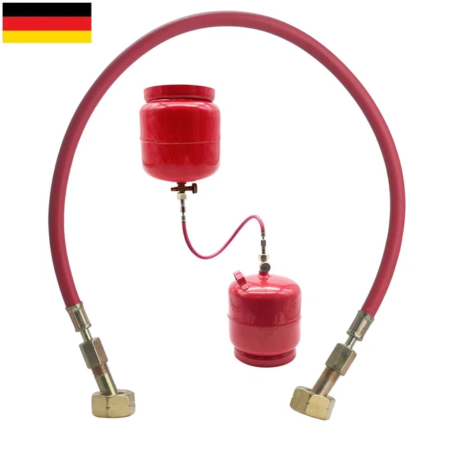 Propangas-Nachfülladapter Für 0,5kg Campinggasflaschen - Mit QCC1 Ventil & Dichtband