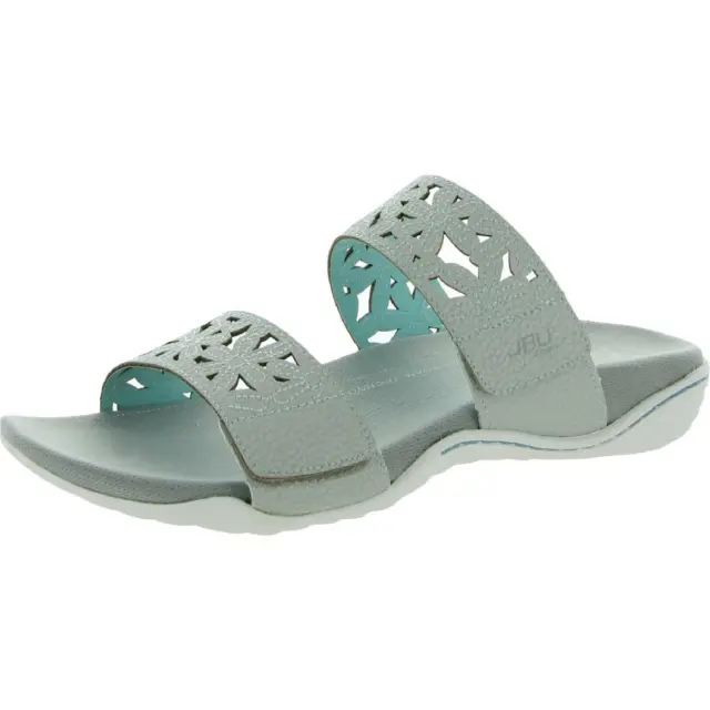 JBU by Jambu Womens Wildflower Faux Leather Slide Sandals Shoes BHFO 0535