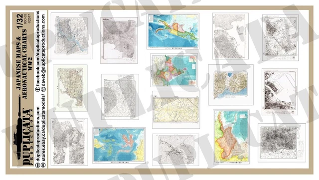 DUPLICATA PRODUCTIONS 1/32 WWII Japanese Maps & Aeronautical Maps £4.96 ...