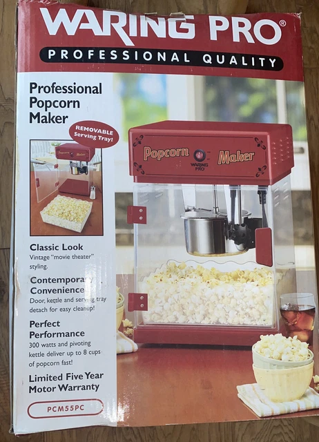 Waring Pro Professional 8-Cup Popcorn Maker PCM55PC Red Square