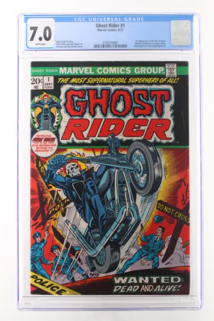 Ghost Rider #1 (1973) CGC 7.0 WHITE PAGES - 1st solo Ghost Rider, 1st Son of Sam