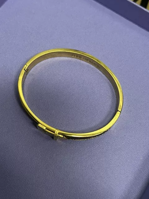 Authentic LOUIS VUITTON Manchette Nanogram Cuff Bracelet Gold M00251  #S405034