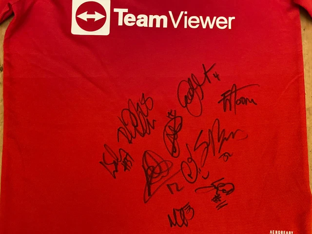 MANCHESTER UNITED DAMEN FC - signiertes Shirt Team - WSL *COA* Ella Toone, Parris 2