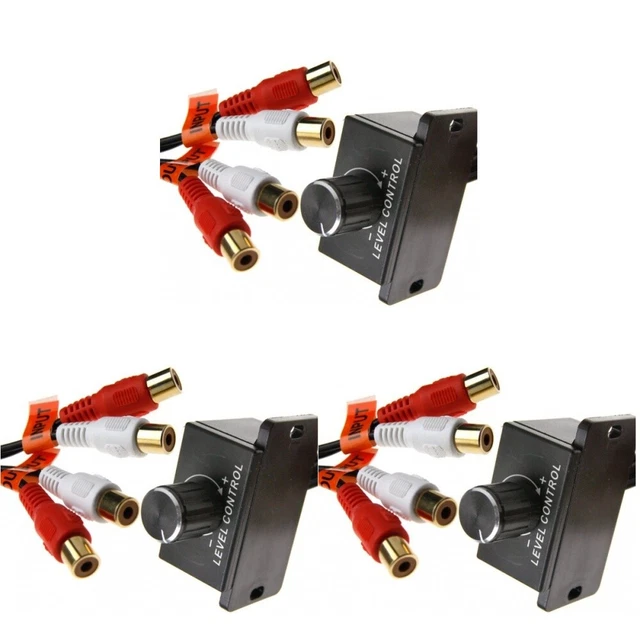3 pièces Contrôleur de niveau de voiture Portable Élégant Amplificateur stéréo